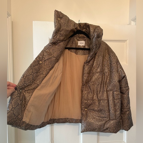 Nanushka Hide Snakeskin Puffer Jacket - Picture 6 of 6